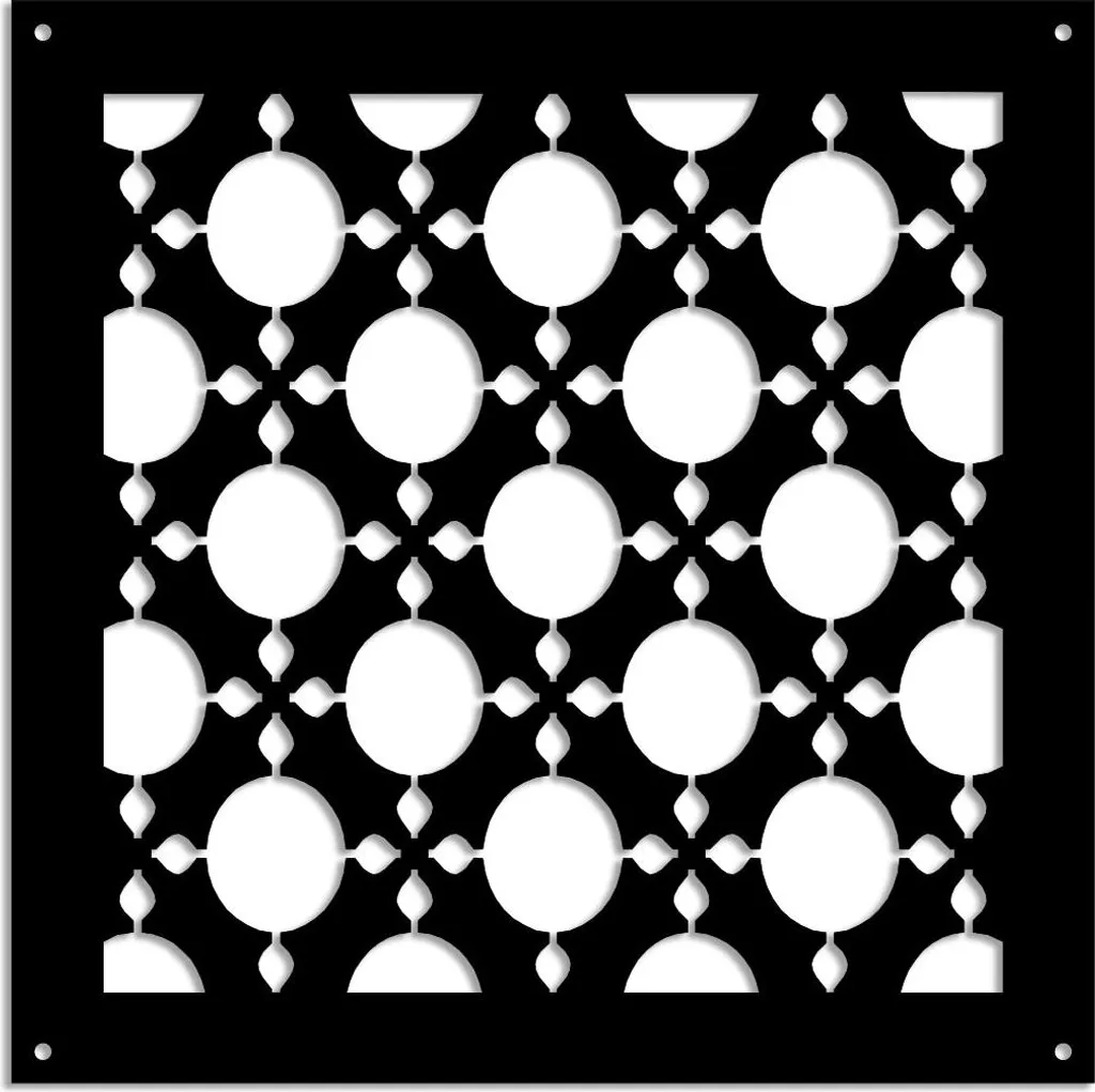 Divisorio Decorativo ALADIN Nero 48x48 - Pannello Traforato in PVC