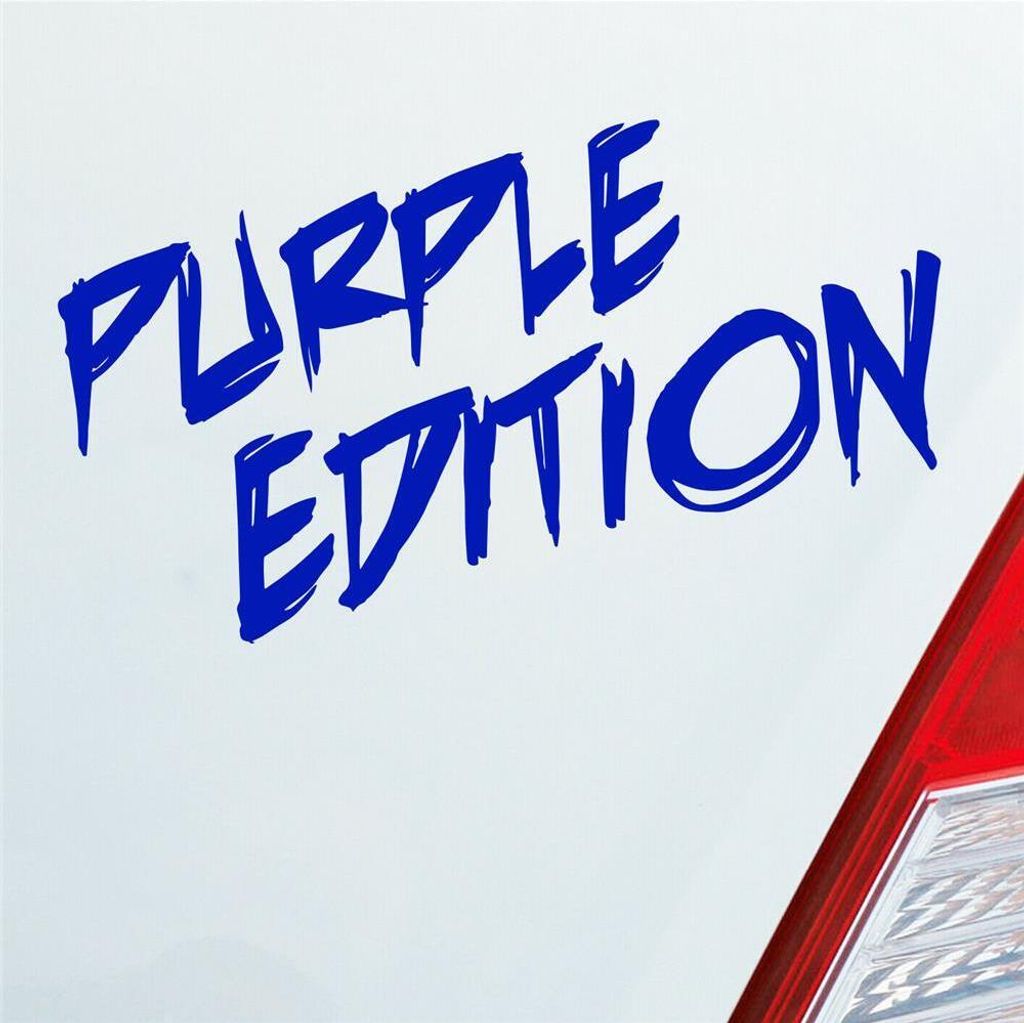 Auto Aufkleber Purple Edition Auto Car Tuning Motorrad 15x7 cm Dunkelblau Sticker Heckscheibenaufkleber