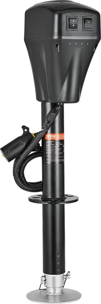 Cric de remorque électrique 5000 lb robuste avec moteur 12V et pied à lame