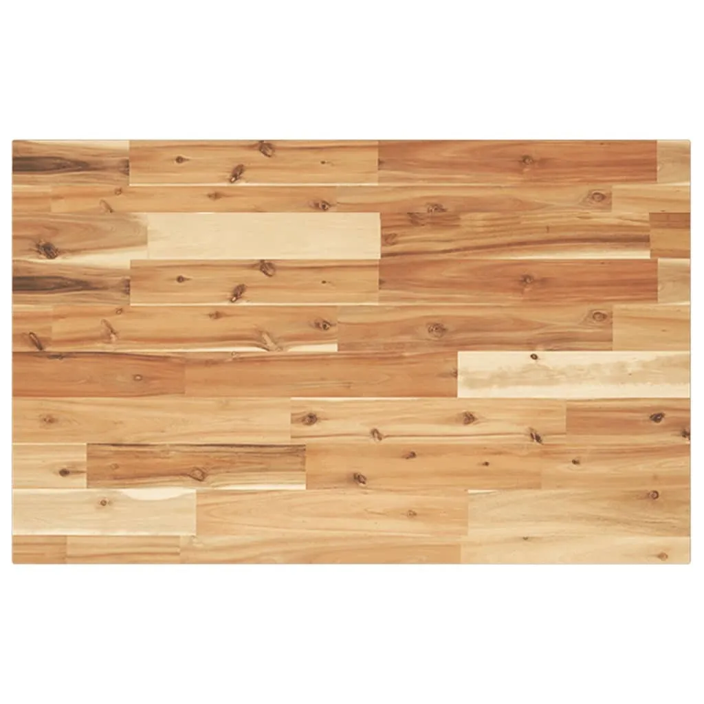 Piano in Legno Massiccio di Acacia 80x50x2 cm per Fai-da-Te e Cucina