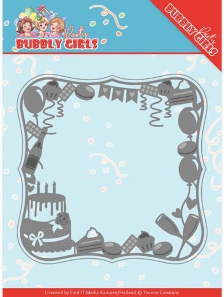 Stanzschablone - Yvonne Creations - Bubbly Girls Party - Party Rahmen