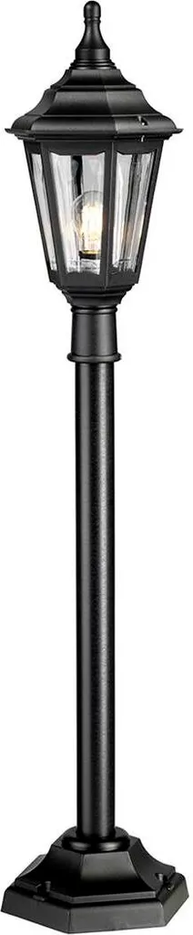 Borne lumineuse extérieure noire Kinsale Elstead style Lanterne