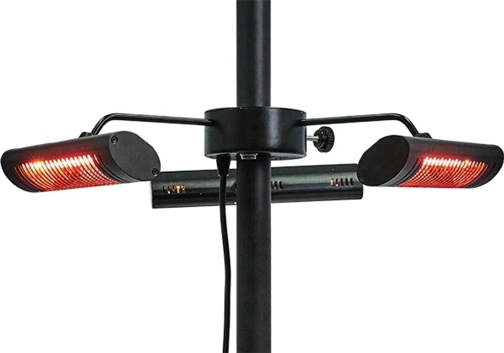 Chauffage de terrasse électrique XXL 3000W avec trois têtes orientables