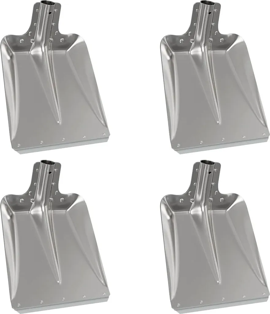 Pelle à Neige en Aluminium 43 cm Argentée - Lot de 4 Pièces de Rechange