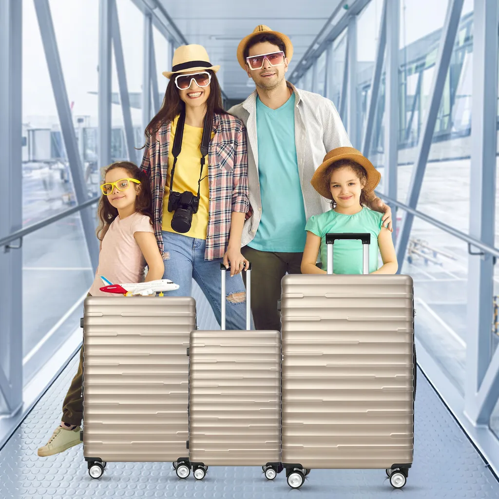 Set 3 Trolley Merax Oro - Valigie Rigide con TSA per Ogni Viaggio - 9