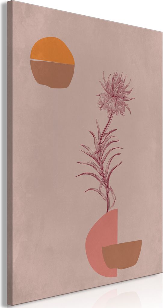 Italienischer Leinwand Leinwandbild - Hydrangea (1 Part) Vertical 20x30 cm Blätter b-C-0668-b-a