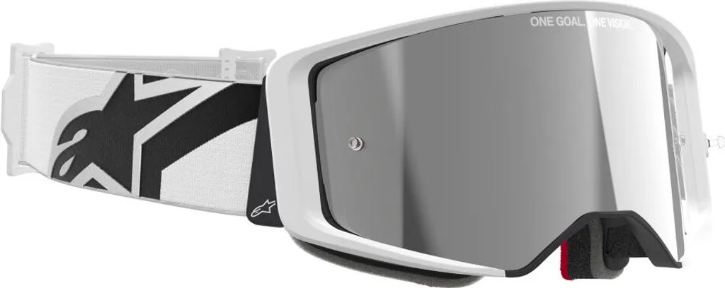 Lunettes Motocross Alpinestars Supertech Blanche Écran Miroir Haute Définition