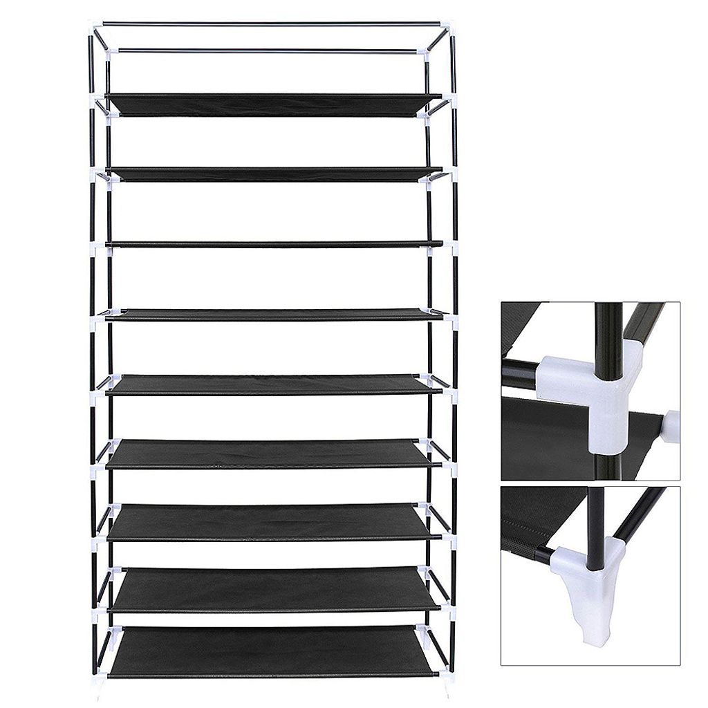 Schuhschrank mit 9 Ebenen Schuhregal Stoffschrank für 36 Produktbild 3
