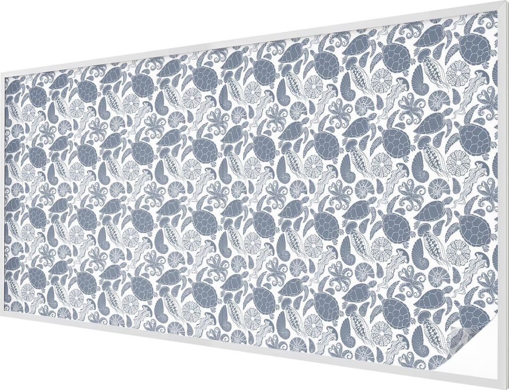 Buntglas Fensterfolie – 200x100 cm – Stained-Glass Design – blickdichte dekorative Sichtschutzfolie – selbstklebend, UV-Schutz – Meeresleben