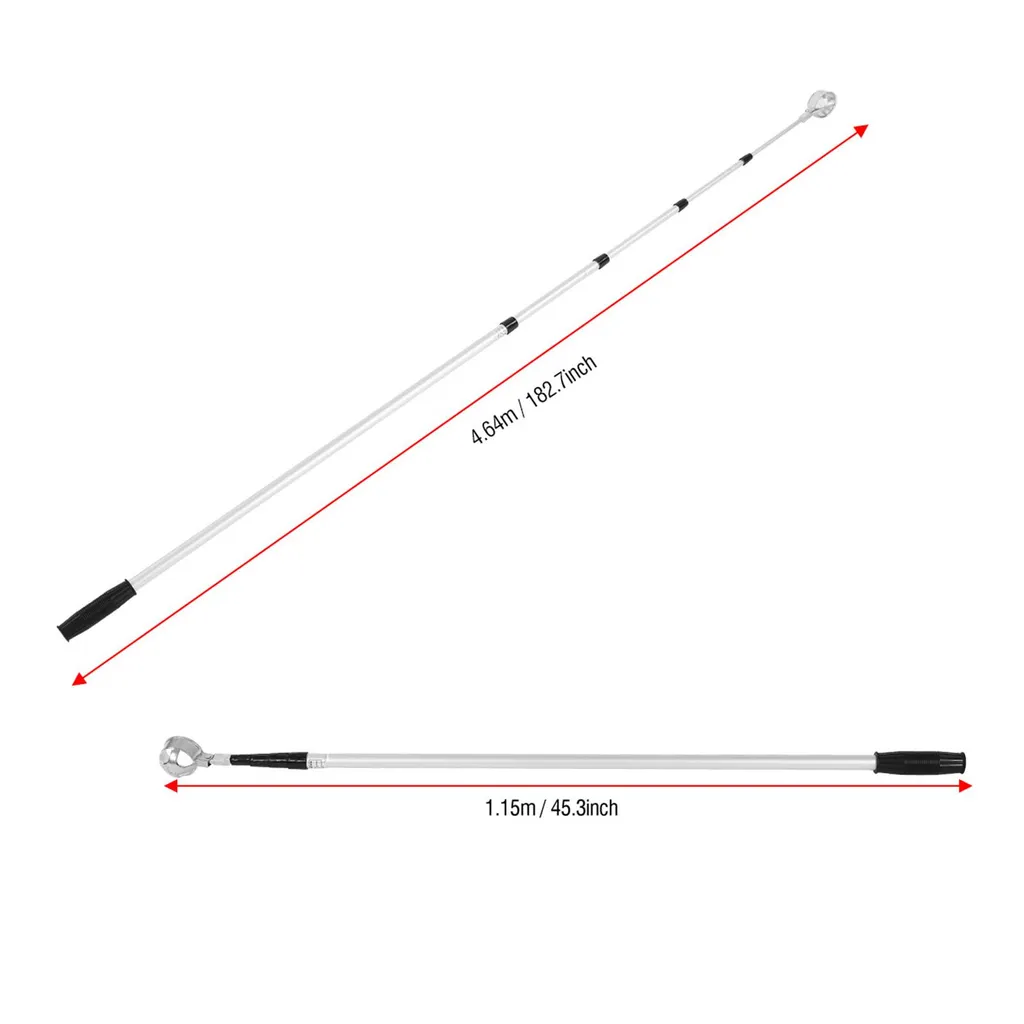 Récupérateur de balle de golf rétractable 5 sections accessoire noir - 3