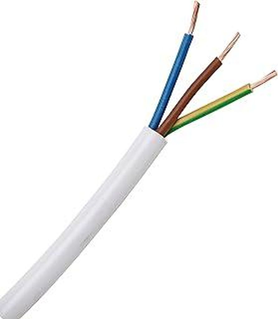 Kopp 151610846 Schlauchleitung H03 VV-F, 3 x 0.75 mm², 10 m, weiß