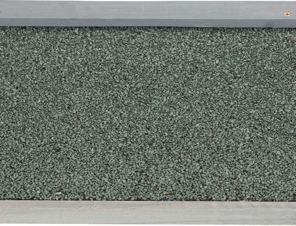 Table à oiseaux grise sur poteau stable - Bois robuste résistant UV