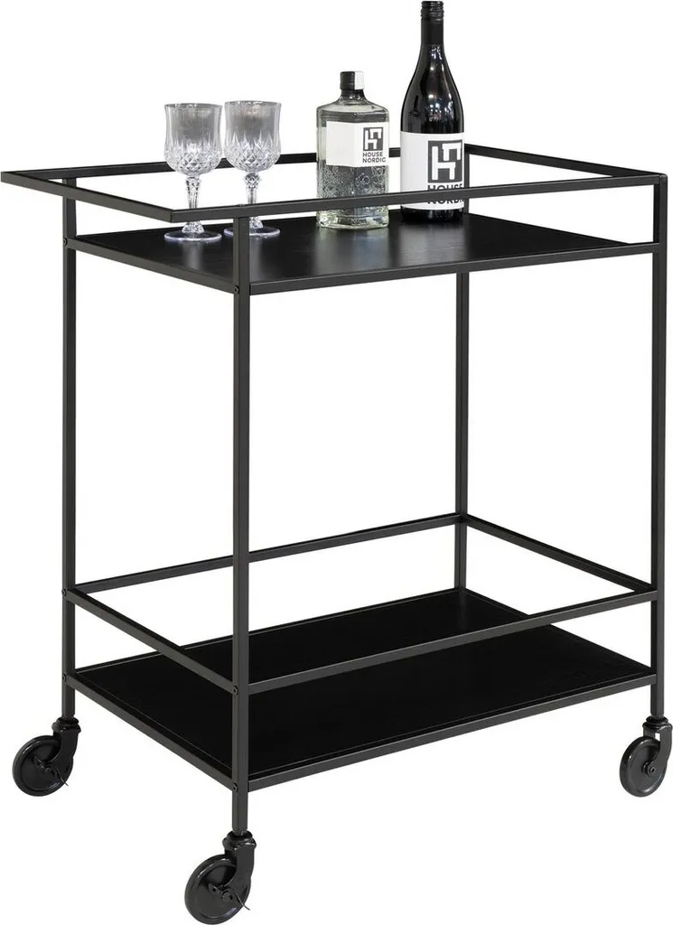 Chariot de service Rootz Sleek avec grand espace de rangement 68 cm x 40 cm