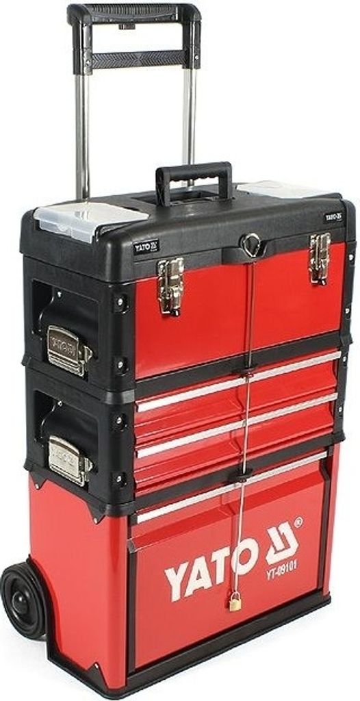 Yato YT-09101, Werkzeugkasten, Metall, Schwarz, Rot, 45 kg, Produktbild 