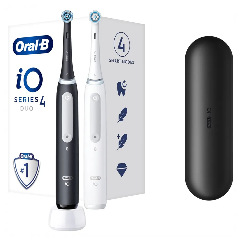 Braun Oral-B iO Series 4 Duo Brosse à dents électrique Noir et Blanc