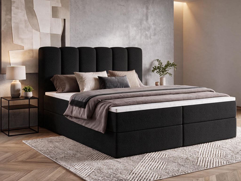 Boxspringbett NOLARO 180x200 cm Komplett-Set mit Produktbild 
