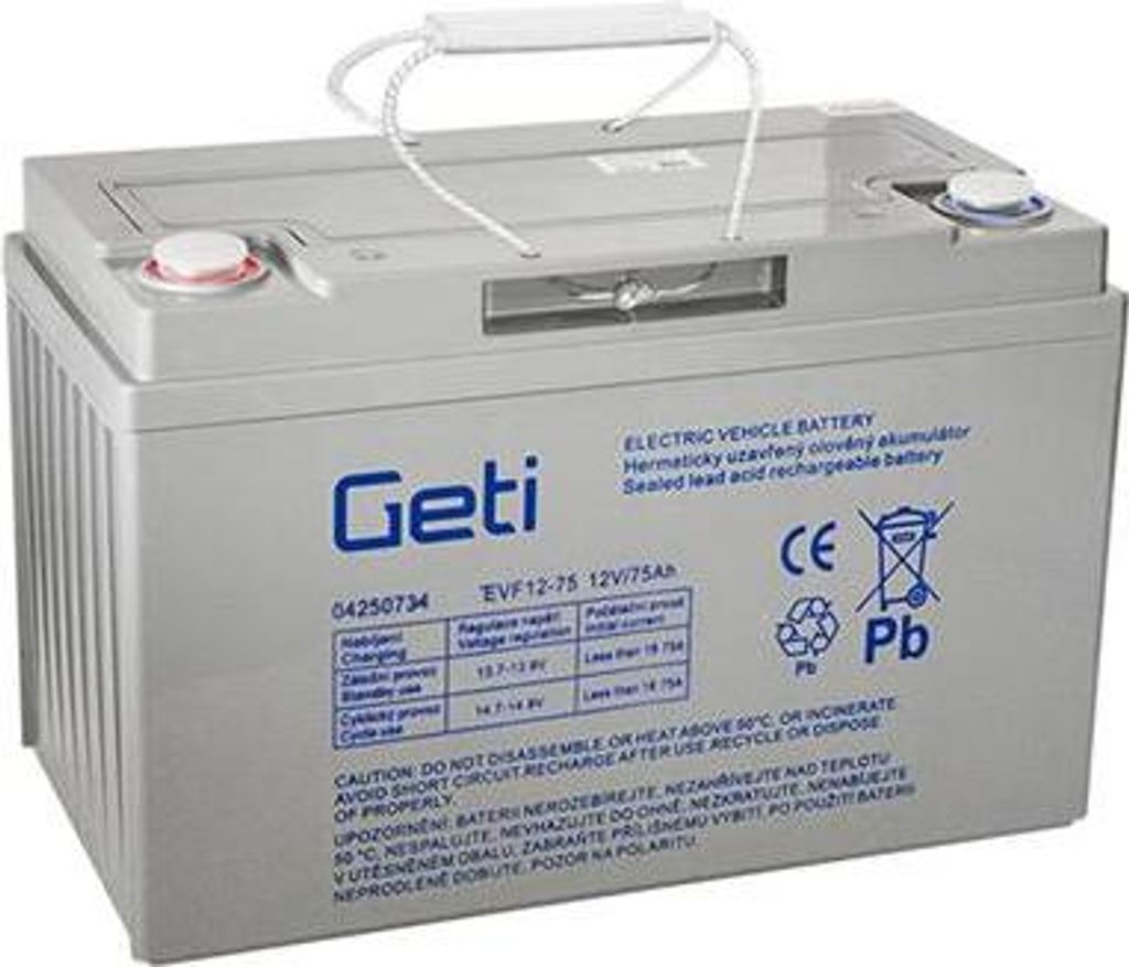 12-V-Blei-Säure-Batterie 75 Ah GETI für Elektromotoren