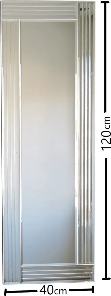 Miroir mural argenté 120x40 cm : fini les pièces sombres et étroites