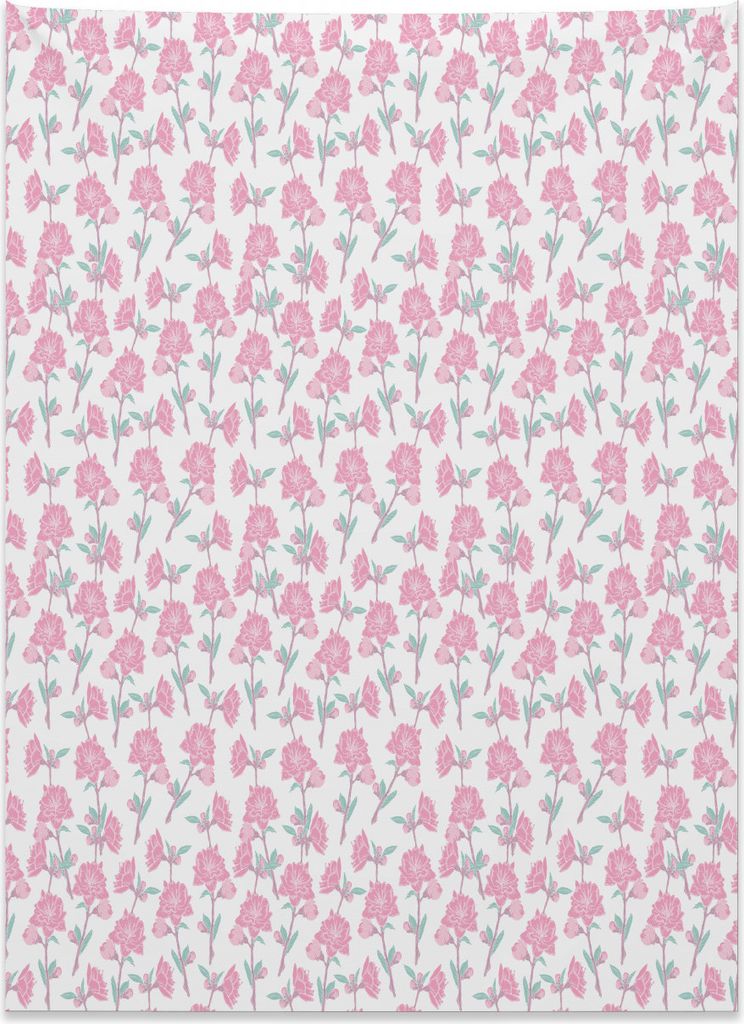 Abakuhaus Rose Wandteppich, Zarte Frühlingsblüte aus Weiches Mikrofaser Stoff Kein Verblassen Klare Farben Waschbar, 110 x 150 cm, Getrocknete Ro...