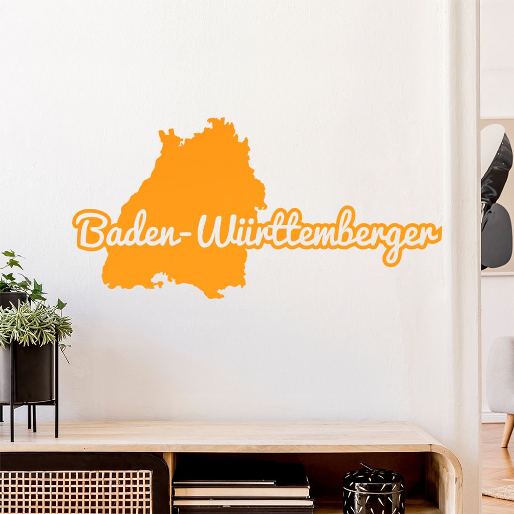 Baden-Württemberger Herkunft Wandtattoo Wandaufkleber Wall Sticker - Dekoration, Küche, Wohnzimmer, Schlafzimmer, Badezimmer