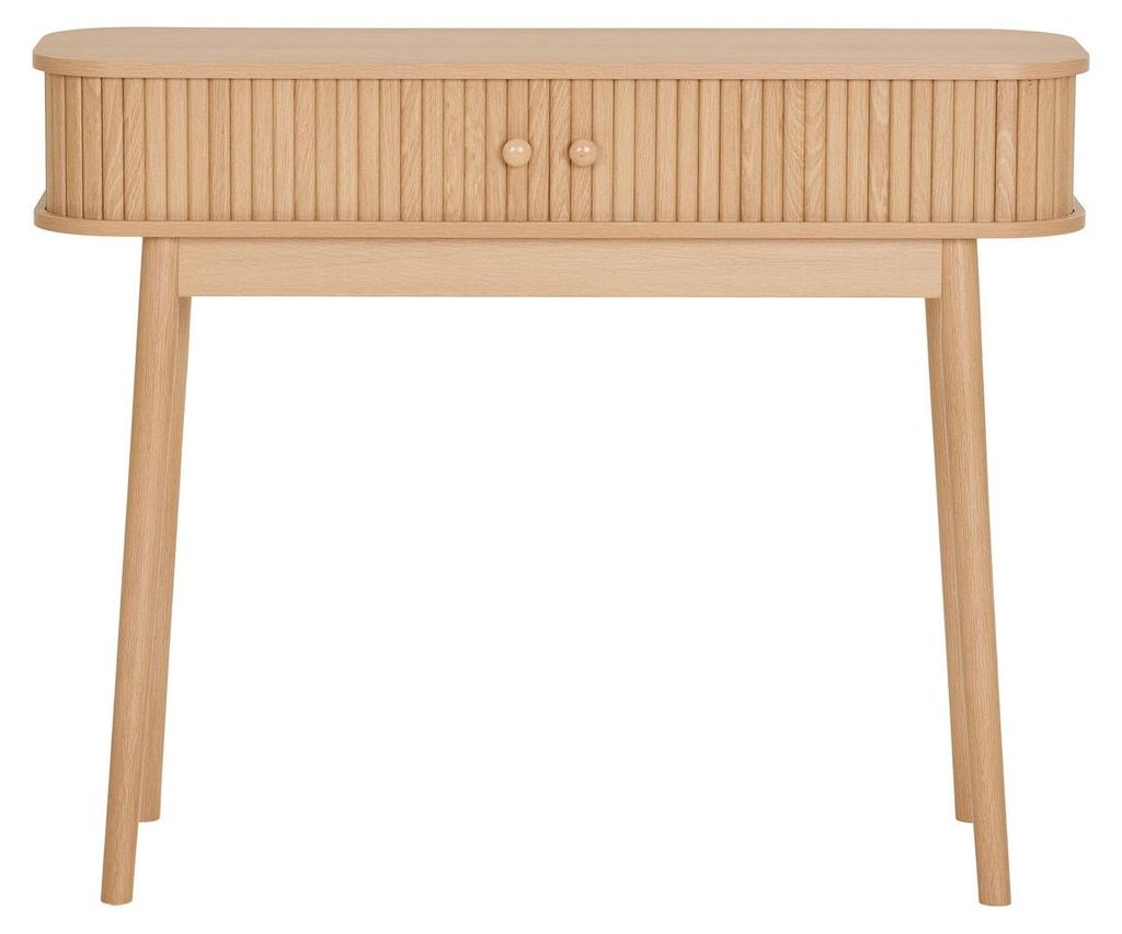 Nikko - Konsola z 2 drzwiami z MDF i naturalnego drewna Zdjęcie produktu 