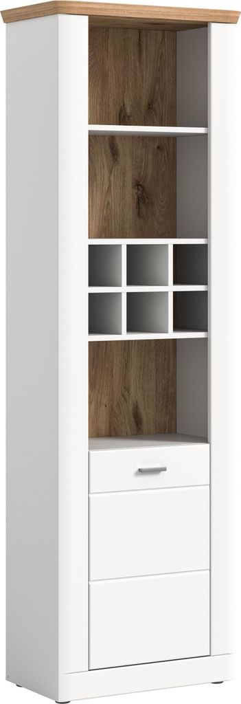 xonox.home Regal Aarhus weiß matt tiefzieh/ weiß Nachbildung B/H/T: 65 x 205 x 37 cm