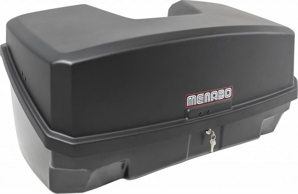 Menabo | Dachbox - 300 L - 115x62x54 cm - Befestigung an der Anhängerkupplung - 30 kg Tragfähigkeit