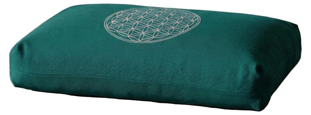 Yogakissen - klein - Blume des Lebens - mit Kapok-Füllung