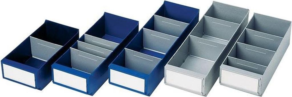 LA KA PE Regallagerbox grau Länge 400 x Breite 160 x Höhe 100mm - MB 400- 160