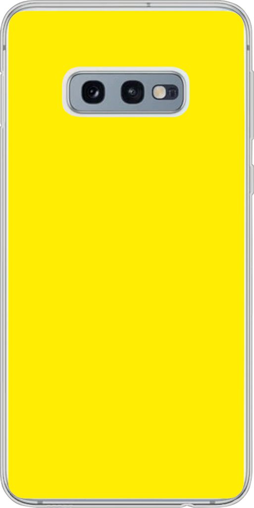 MuchoWow Handyhülle Schutzhülle Hülle für Telefoonhoesje Samsung Galaxy S10e Gelb - Zitrone - Neon - Farben Silikon Softcase Handy Hülle - H...