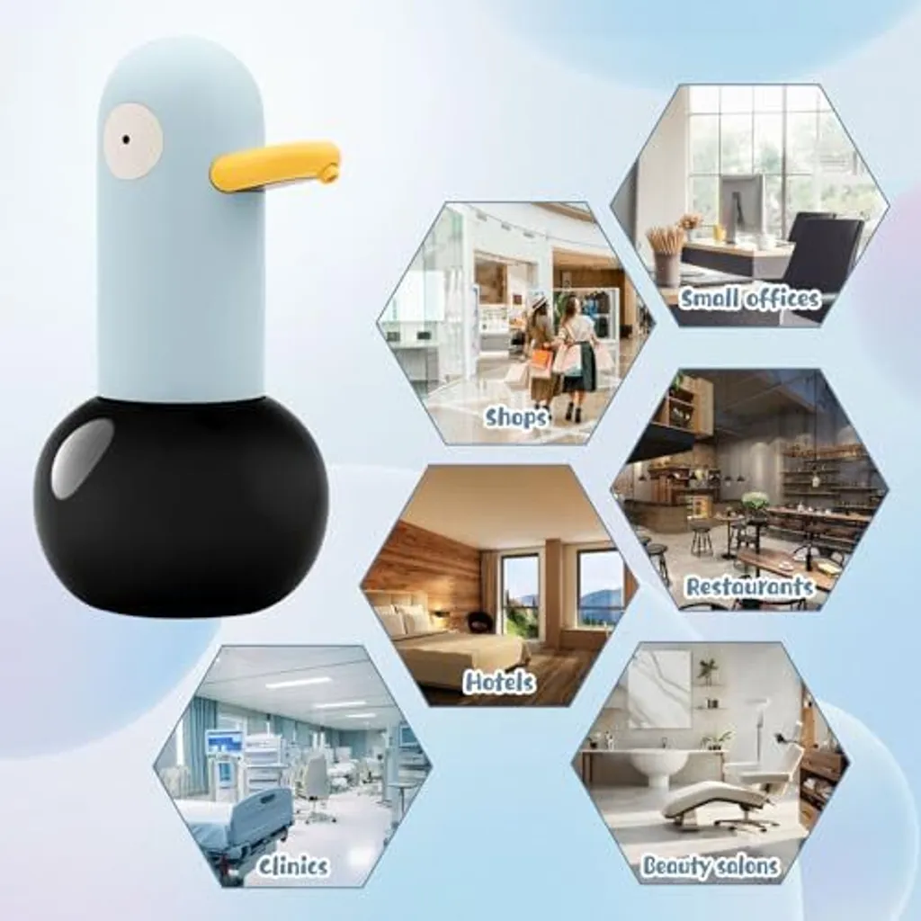 Distributore Sapone Touchess Automatico Touchless 400ml Blu USB - 5