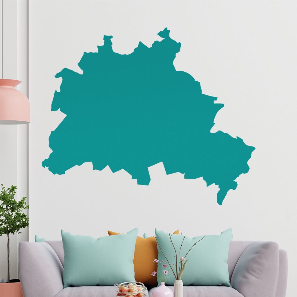 KIWISTAR Bundesland Berlin - Brandenburger Tor Wandtattoo in 6 Größen - Wandaufkleber Wall Sticker - Dekoration, Küche, Wohnzimmer, Schlafzimmer...