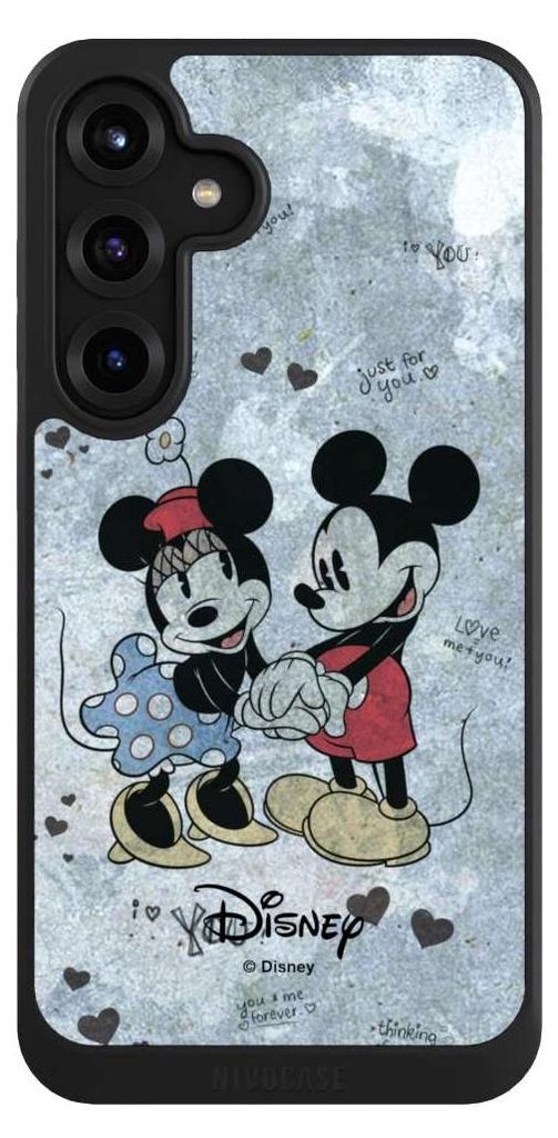 NIVOCASE Hülle für Samsung Galaxy S25+ Handyhülle NIVOcore Case Schwarz Disney Vintage