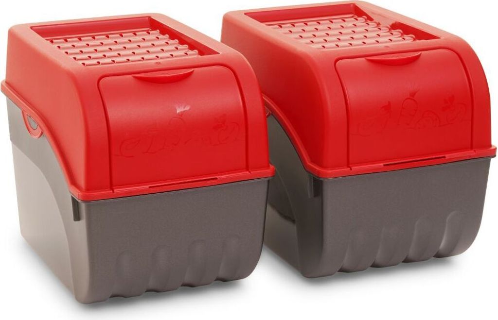Novaliv 2x Groß 9L rot Gemüsebox Kartoffel Aufbewahrungsbox Produktbild 