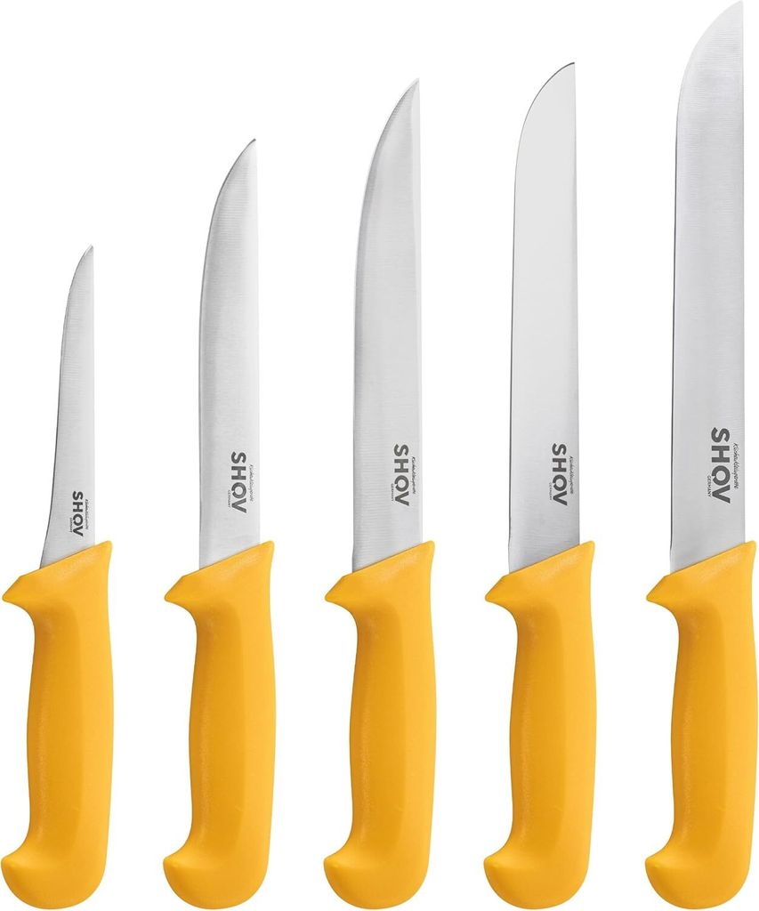 Shov Küchenmesser Set – | Profi Küchenmesser | Kochmesser Set | Fleischmesser | Ausbeinmesser | Scharf & Robust | Für Profis & Hobbyköche (5...