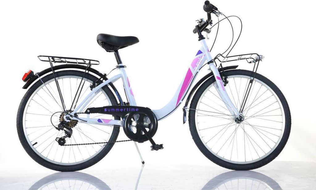 Dino Bikes Summertime 24-Zoll weißes Kinderfahrrad