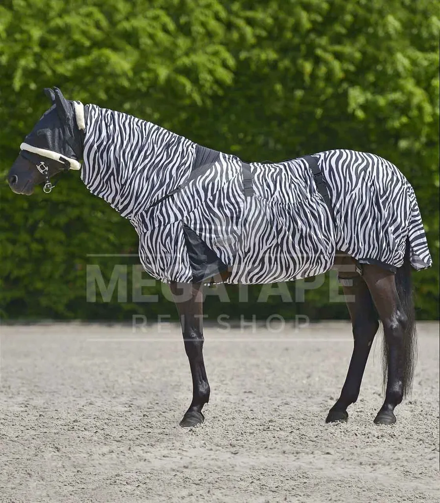 Waldhausen Couverture anti-eczéma Zebra pour protection cheval intégrale