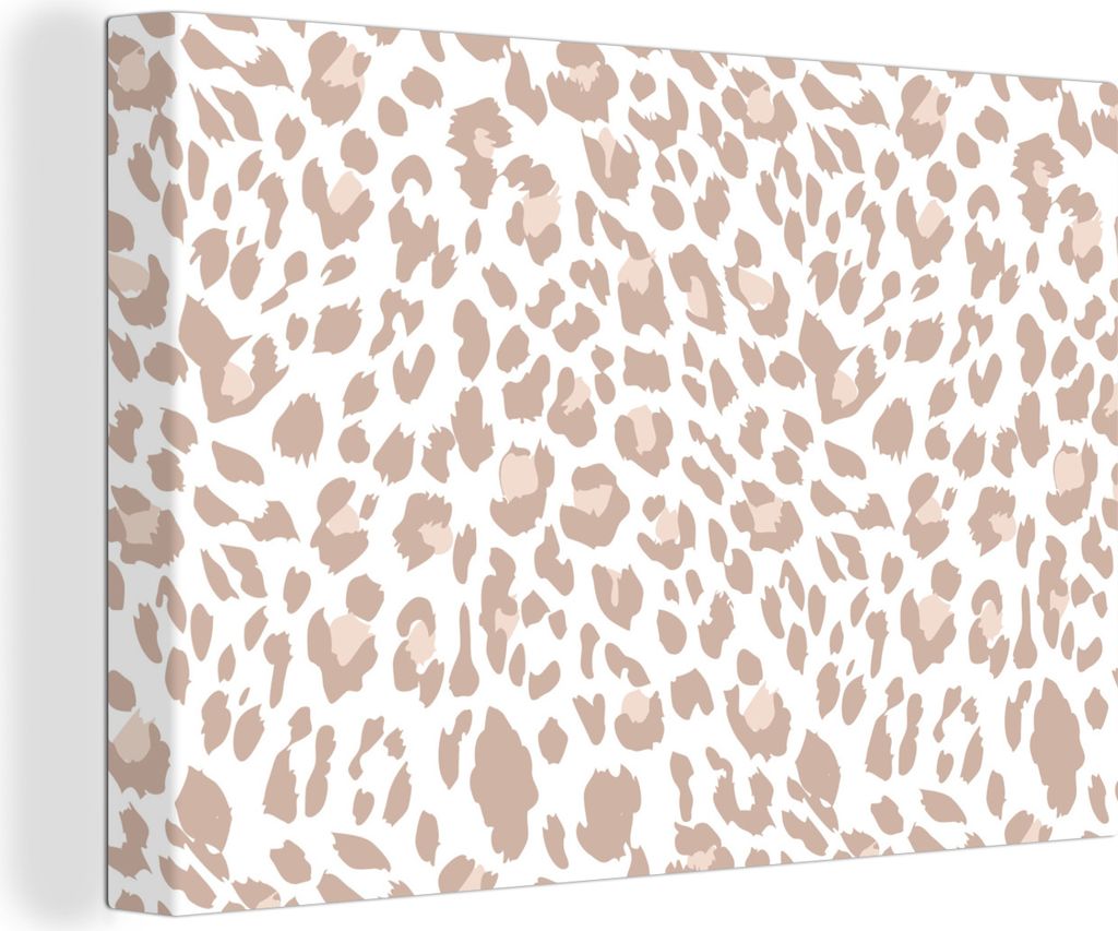 OneMillionCanvasses - Leinwandbilder - 150x100 cm, Panther Druck - Pastell - Flecken, Wandbilder Kunstdruck Wanddekoration