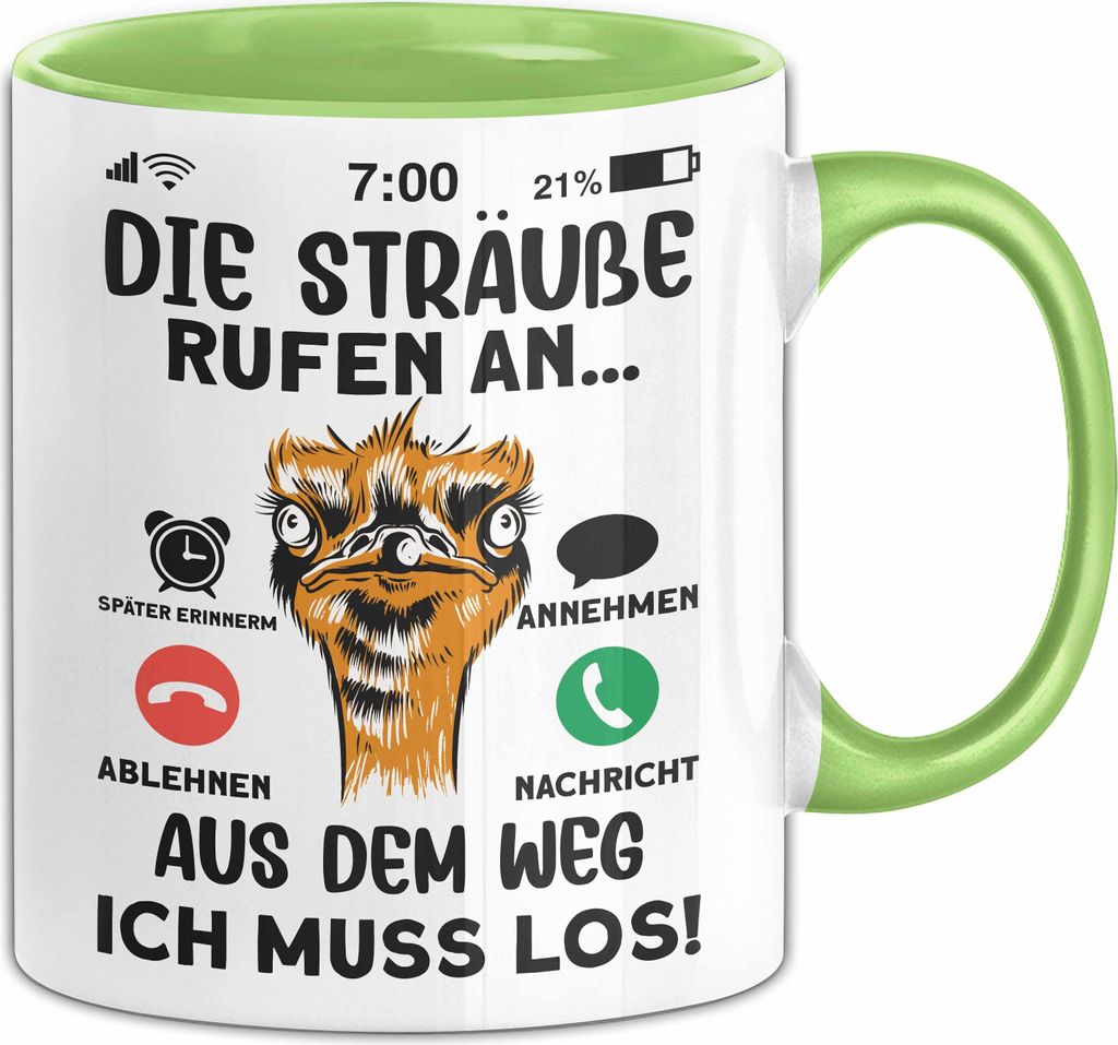 Strauß Liebhaber Tasse Geschenk Die Sträße Rufen An Geschenkidee Becher (Grün)