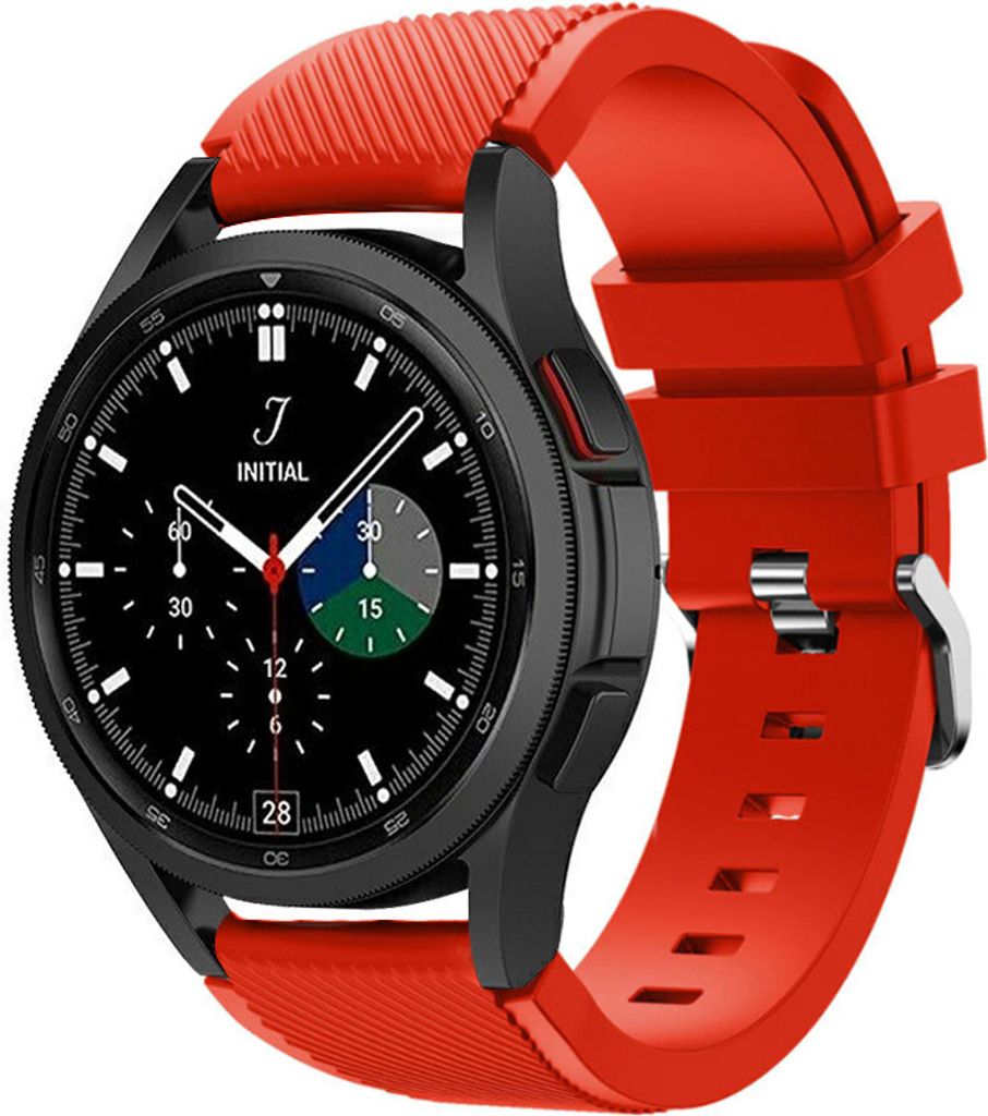 Strap-it Samsung Galaxy Watch 4 Classic 46mm Silikonarmband (Rot)