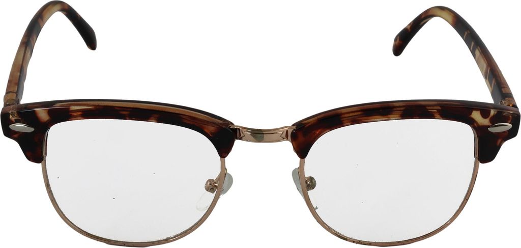 Freak Scene 60er Nerdbrille - M - braun klar