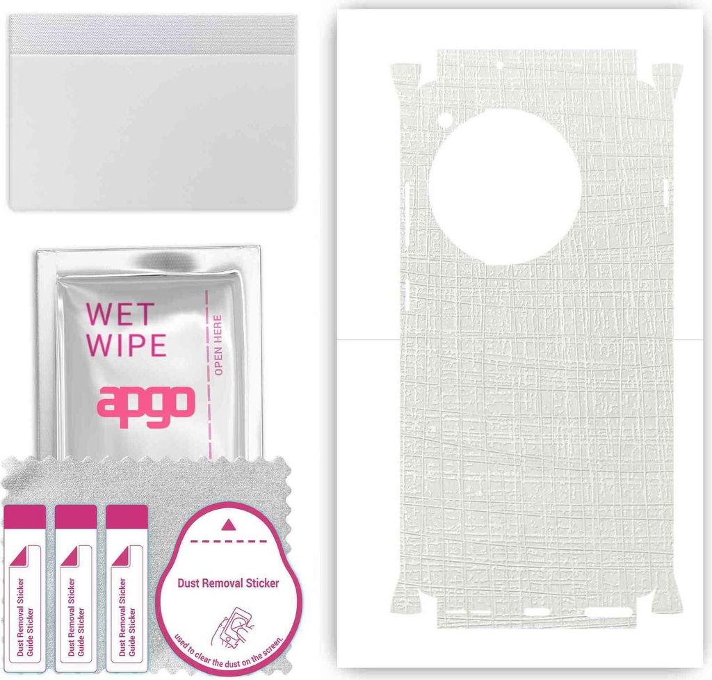 apgo Rückseite + Seiten Schutzfolie, Skin, kompatibel mit OnePlus 12R, Hinten Displayschutzfolie aus Vinylfolie, kratzfest, einfache Montage - Wei...