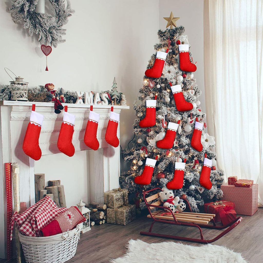 10er-Pack Weihnachtsstrümpfe, Weihnachtsstrümpfe zum Produktbild 3