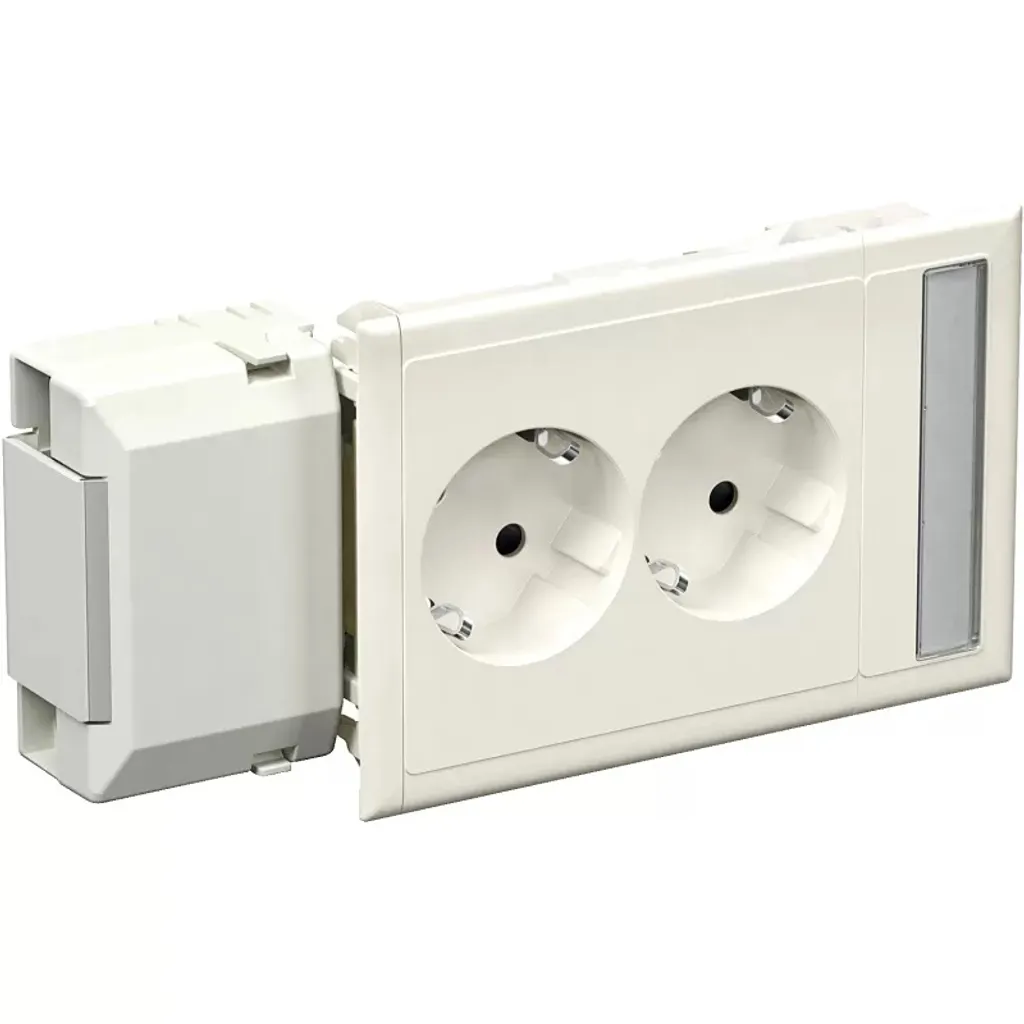 Prise de Courant Double Schneider 5940021 pour Boîte Standard