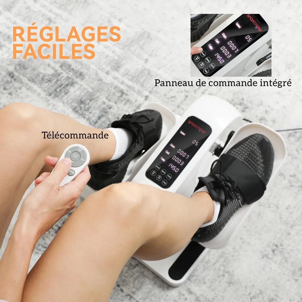 Mini vélo elliptique silencieux avec télécommande et écran LCD - 7