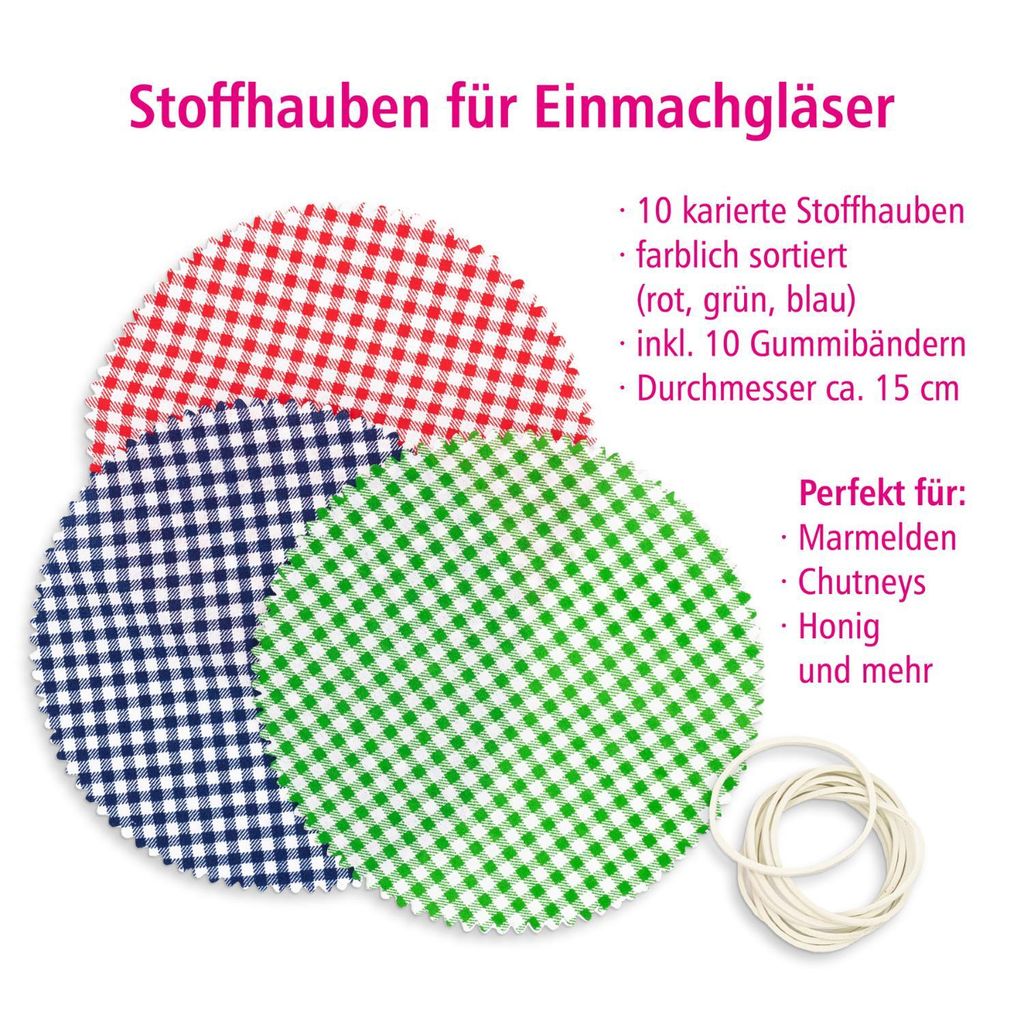 itenga Stoffhauben 10er Set - rund ca 15cm - für Produktbild 4