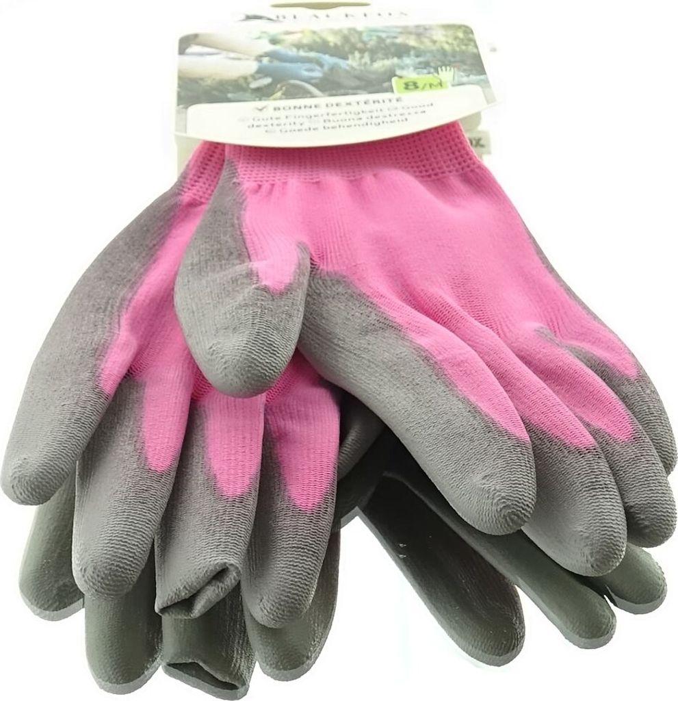 BLACKFOX Garten - Handschuhe Sensitive Fuchsia gute Fingerfertigkeit Größe 8/M