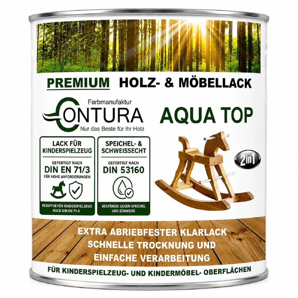 750ml. Lack für Kinderspielzeug und Kindermöbel DIN EN71/3 Produktbild 