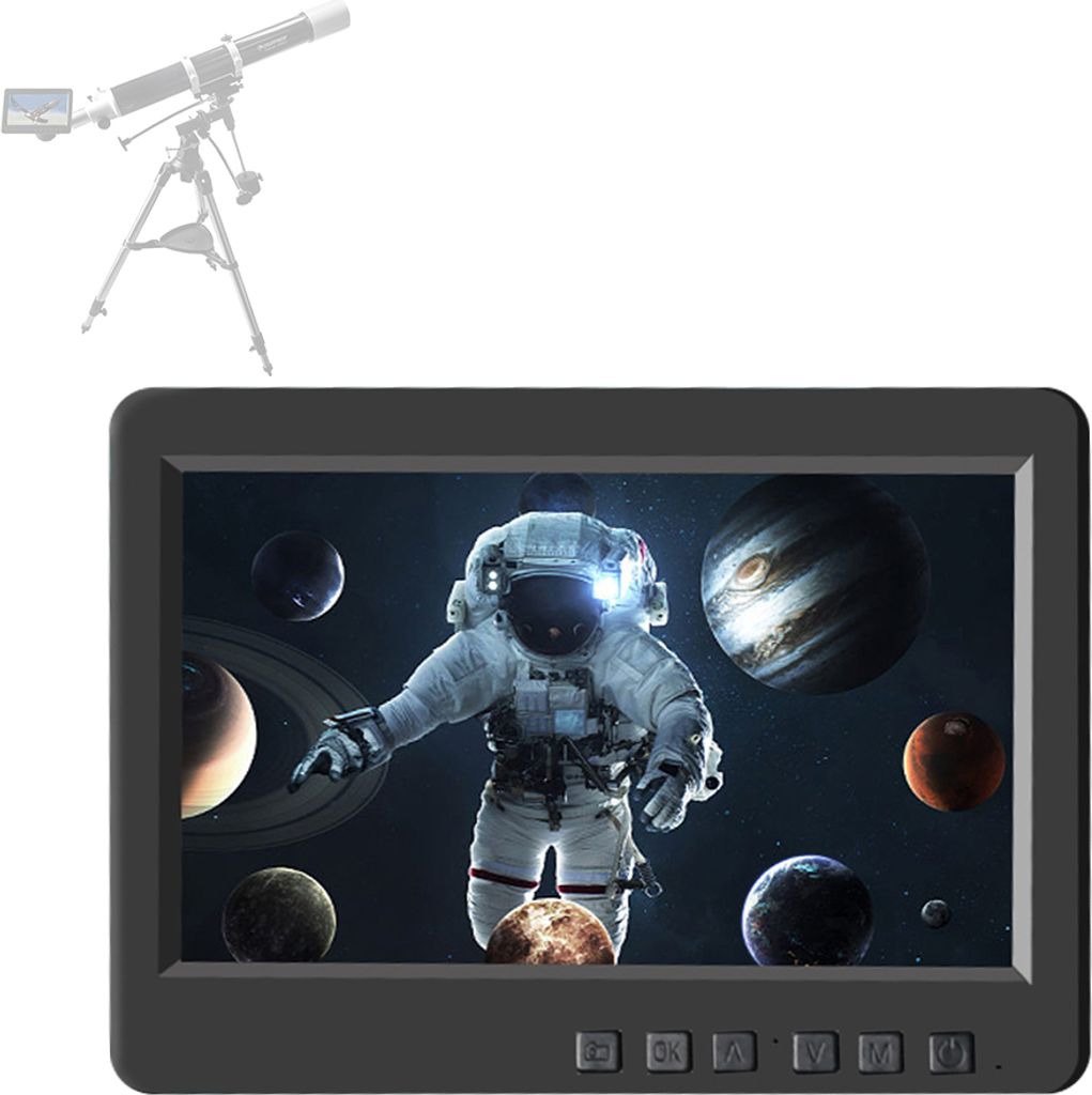 7-Zoll-Astronomisches Teleskop Elektronisches Okular-Recorder-Mikroskop Elektrischer Sternbeobachtungsspiegel IPS-Display Astronomiekamera Professi...