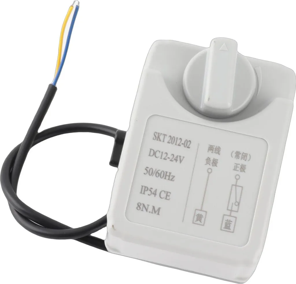 Vanne à bille motorisée DN20 2 voies NC 12V-24V DC Commande Manuelle - 6